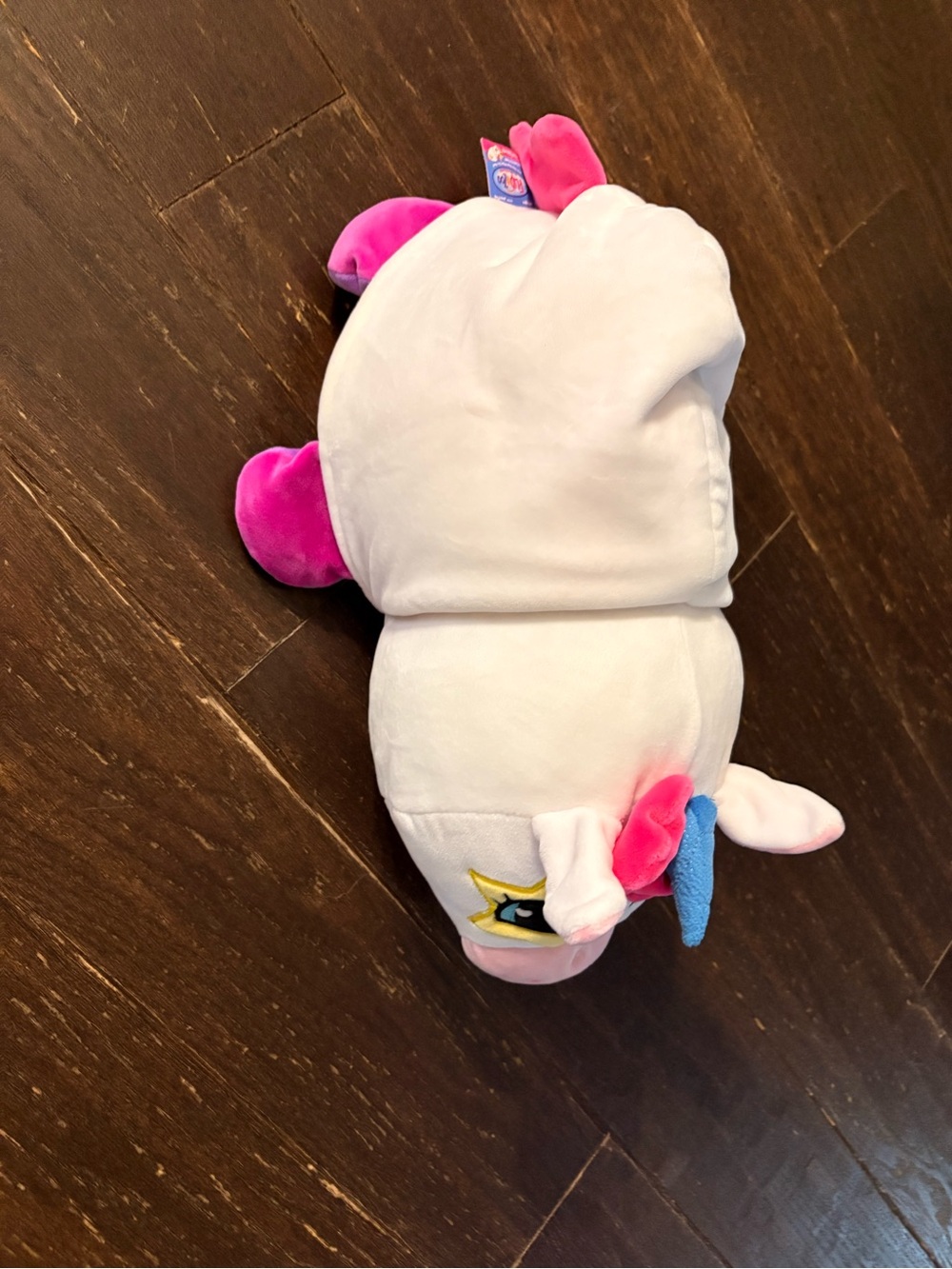 White and Pink Unicorn Plush Toy - Kids Soft Stuffed Animal